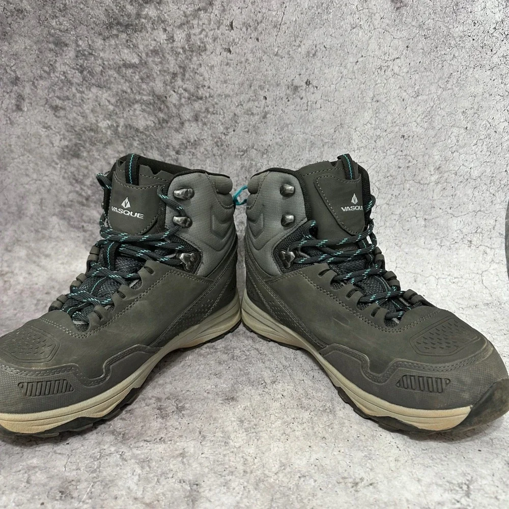 Vasque Breeze AT Hiking Boots Kids 6 Grey Magnet Baltic Waterproof Trail Shoes
